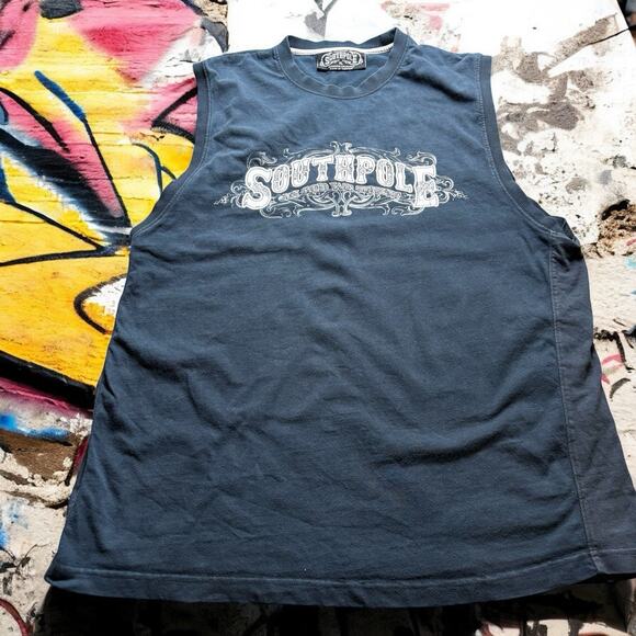 Vintage South Pole Authentic Denim Collection Tank Top Y2K Men’s XL - Picture 1 of 6